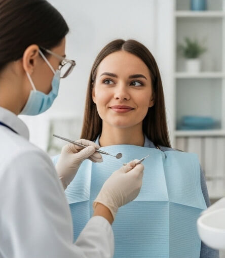 Women getting tooth pain treatment - Emergency dentist Barnsley
